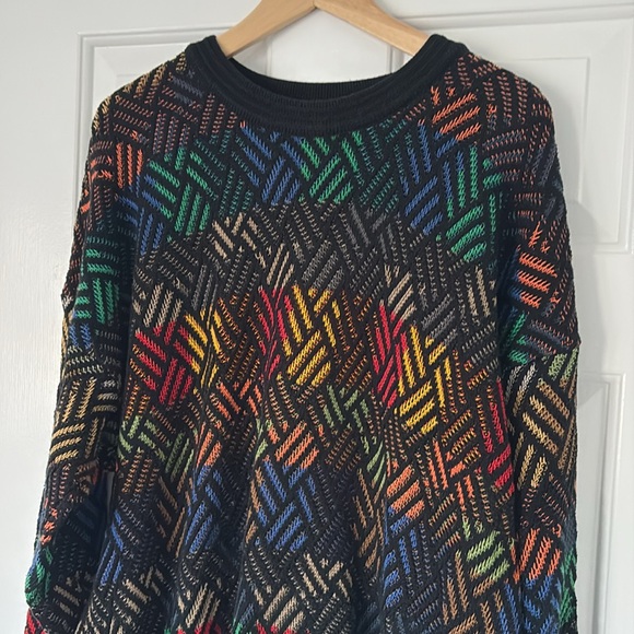 VTG Tundra Canada Sweater Mens Multicolor Textured Cotton Knit unisex XL L M S